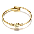 Mom Heart Cable Bracelet | Gold & Rose Gold & Silver