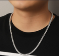 Crystal Tennis Chain Necklace | Gold & Silver